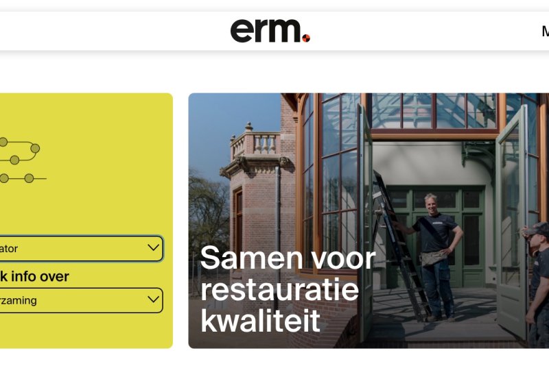 homepage van ERM